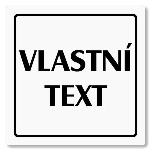 Váš text, 148x148mm, bílá, Arizona